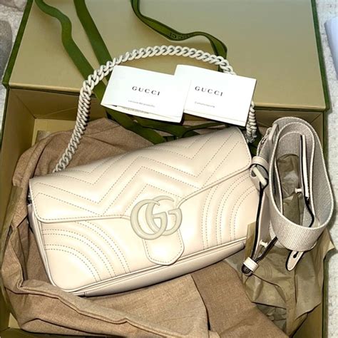 white gucci bag limited|gucci white marmont bag.